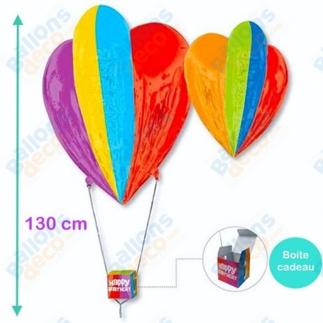 Ballon Montgolfière Avec Boite Cadeau