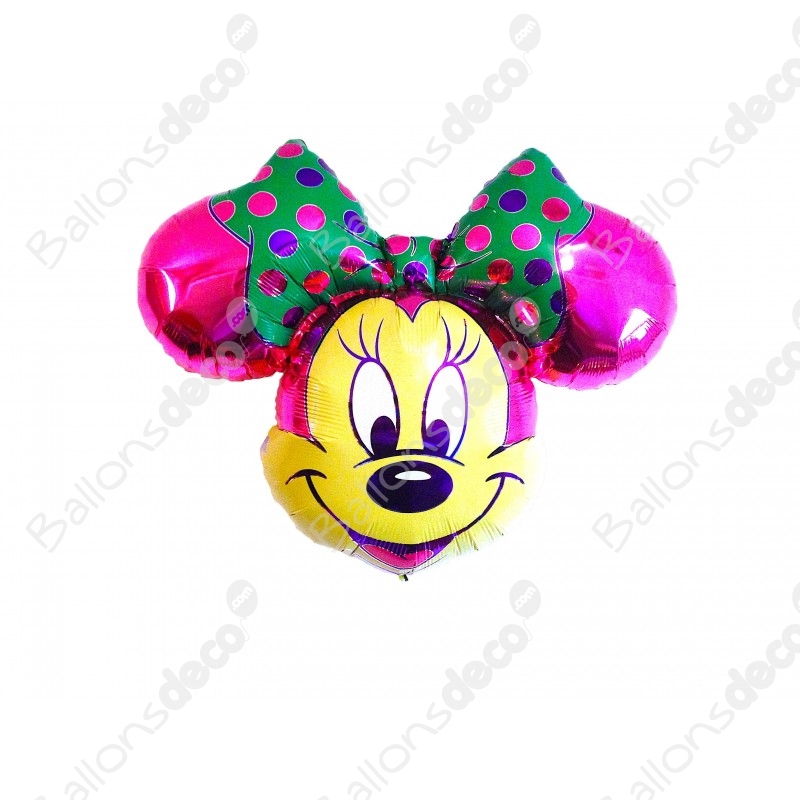 Ballon Minnie Fluo Rose et Jaune - Walt Disney 