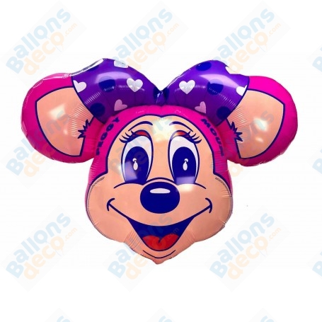 Ballon Minnie Rose Violette de la marque Garbo, Décorations ballons pour anniversaire.