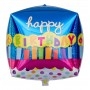 Ballon Happy Birthday CUBEZ  4 Faces