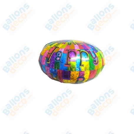 Ballon Happy Birthday Holographique