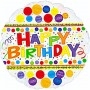 Ballon Happy Birthday Pois