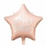 Ballon Happy Birthday Etoile Rose Gold Holographique