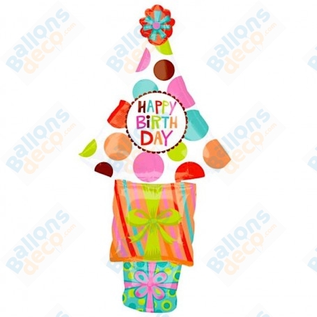 Ballon Multi-Cadeaux Happy Birthday