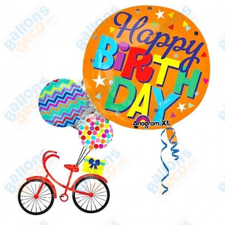 Ballon Vélo Happy Birthday