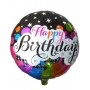 Ballon Happy Birthday Holographique Etoiles