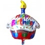 Ballon Gâteau Happy Birthday Bougie