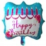 Ballon Happy Birthday Gâteau Plastron