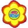 Ballon Happy Birthday Fleur Hippie