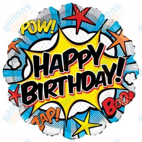 Ballon Happy Birthday Pop Art