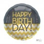 Ballon Happy Birthday Noir et Or
