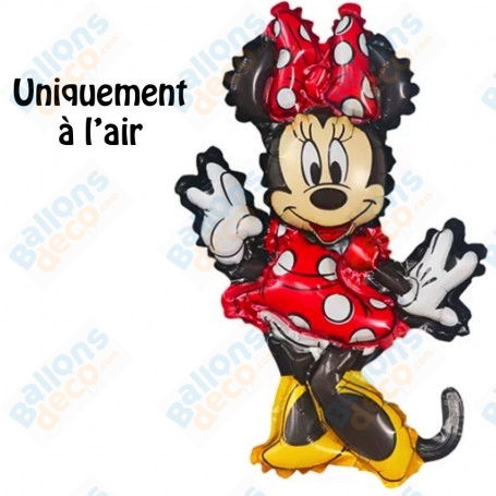 Ballon Minnie Noeud Rouge Air Disney, Décorations ballons pour anniversaire.