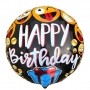 Ballon Happy Birthday Emojis Cadeau