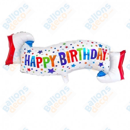 Ballon Ruban Happy Birthday