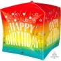 Ballon Happy Birthday Cubez