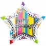 Ballon Transparent Happy Birthday Etoile