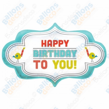 Ballon Happy Birthday To You Dotty