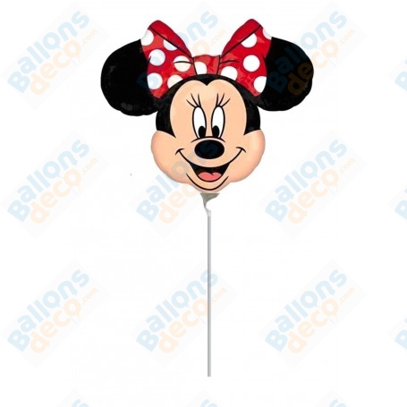 Ballon Minnie sur Tige Air Disney, Décorations ballons pour anniversaire, centre de table Disney.