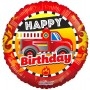 Ballon Happy Birthday Camion De Pompier