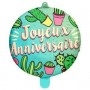 Ballon Joyeux Anniversaire Cactus