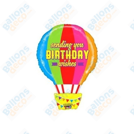 Ballon Montgolfière Happy Wishes