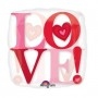 Ballon Carré Transparent LOVE