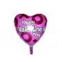 Ballon Coeur Rose Happy Valentine's Day