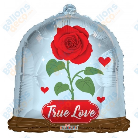 Ballon Rose Rouge Cloche True Love