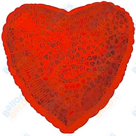 Ballon Coeur Rouge Holographique Saint-Valentin CTI