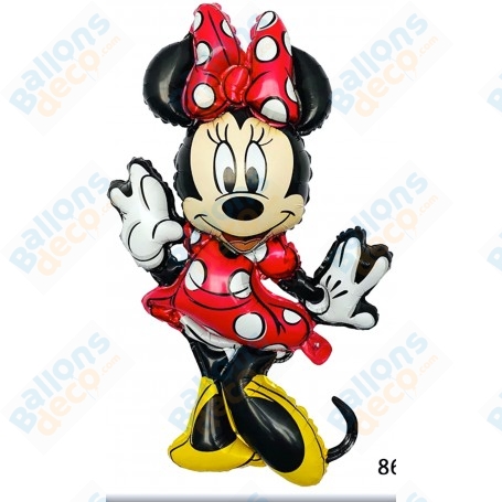 Ballon Minnie Noeud Rouge Gonflage Air Simple