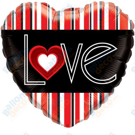 Ballon Love Coeur Graphique