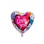 Ballon Coeur I Love You Aquarelle