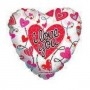 Ballon Coeur I Love You Transparent Coeurs