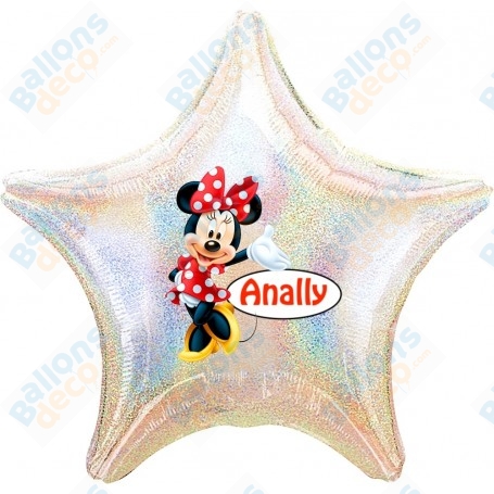 Ballon Etoile Minnie Personnalisable Disney, Décorations ballons pour anniversaire.