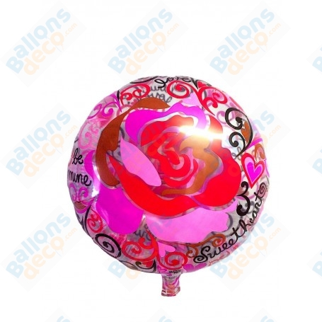 Ballon Rond Transparent Rose