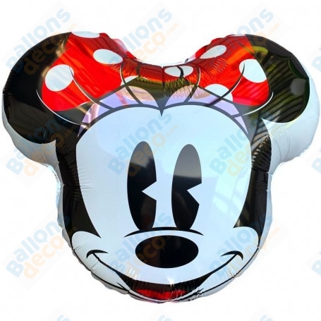 Ballon forme de Minnie avec un Noeud Rouge Vintage Disney, Anagram, Décorations ballons pour anniversaire.
