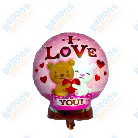 Ballon I Love You Boule De Neige