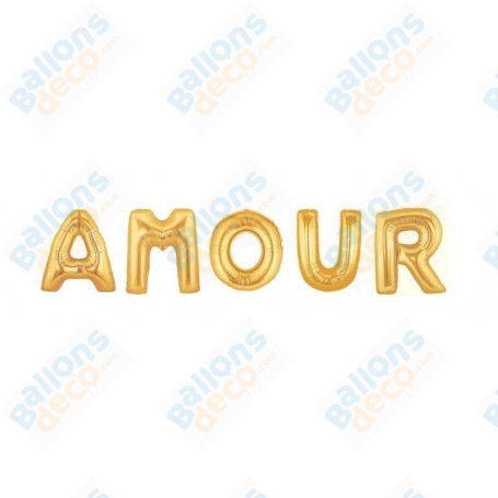 Ballons AMOUR Or 2