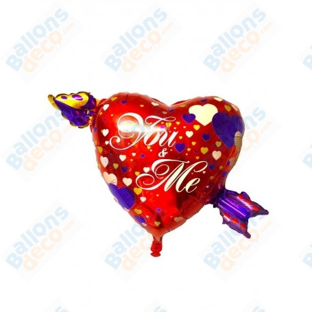 Ballon Coeur Love Flèche