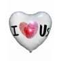 Ballon Coeur I Love You Empreinte Rouge Et Rose