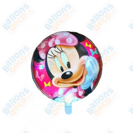 Ballon de Minnie Rose avec la main sur la joue Disney, Décorations ballons pour anniversaire.