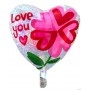 Ballon Coeur I Love You Holographique