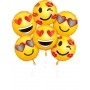 Ballons Emoji Par 6 En Grappe Saint-Valentin