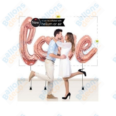 Ballon Love Rose Gold Géant