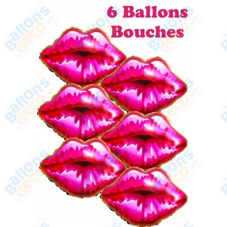 Ballons Bouches Rouge x 6
