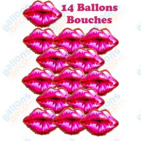 Ballons Bouches Rouges x 14