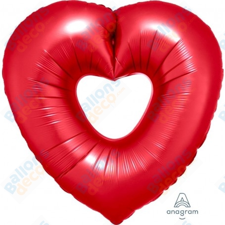 Ballon Coeur Rouge Ouvert