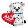 Ballon Dalmatien Coeur Love You