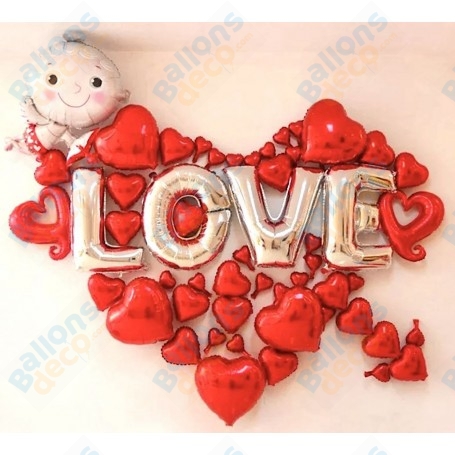 Ballons Love Avec Coeurs Et Cupidon