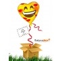 Ballon Cadeau Surprise Emoji Kisses Gonflé